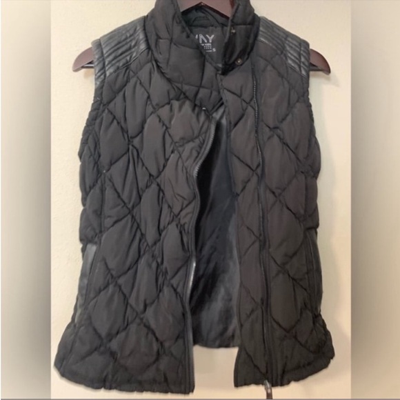 Marc New York Black Quilted Puffer Vest Collar - Picture 1 of 3
